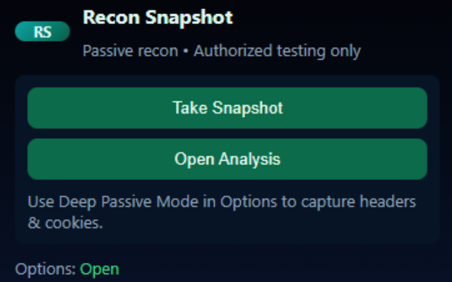 Recon Snapshot